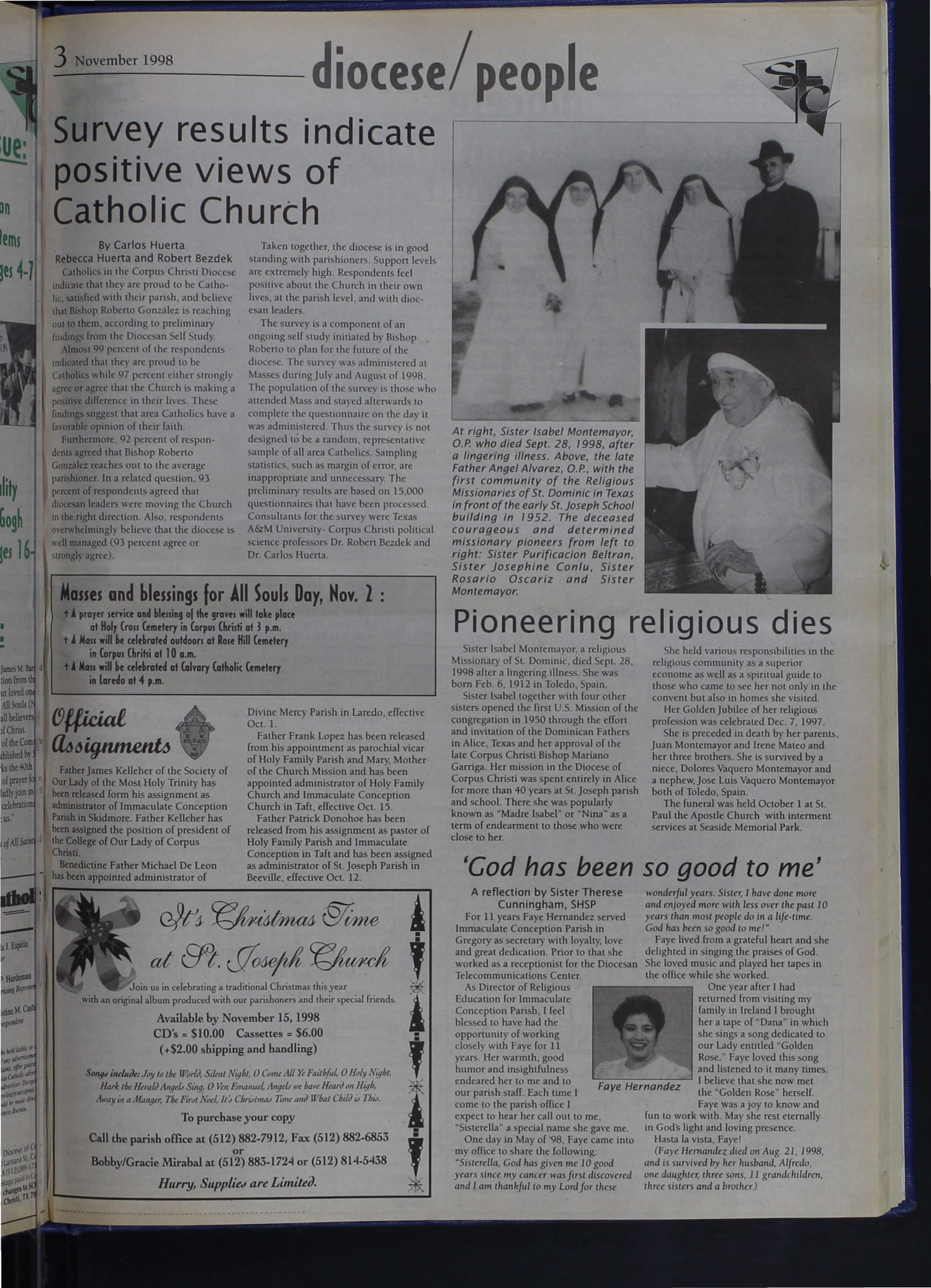 South Texas Catholic Monthly (Corpus Christi, Tex.), Vol. 33, No. 11, Ed. 1 Sunday, November 1, 1998
                                                
                                                    [Sequence #]: 3 of 32
                                                