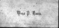 Text: ["Wena P. Davis." identification card]
