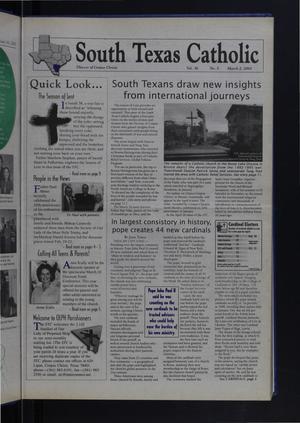 Primary view of object titled 'South Texas Catholic (Corpus Christi, Tex.), Vol. 36, No. 5, Ed. 1 Friday, March 2, 2001'.