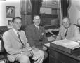 Photograph: [Governor Jester, Alan Shivers, and Durwood Mansfield Sitting in an O…