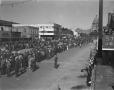 Photograph: [People Line a Street for a Parade for Beauford H. Jester's Inaugurat…