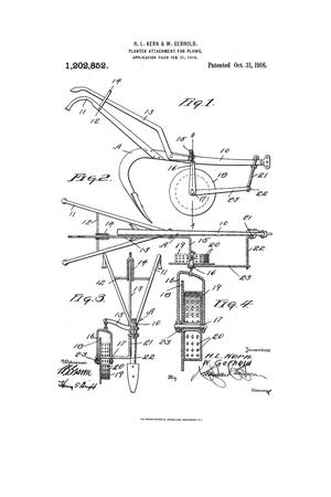 Primary view of object titled 'Planter Attachment to Plows'.