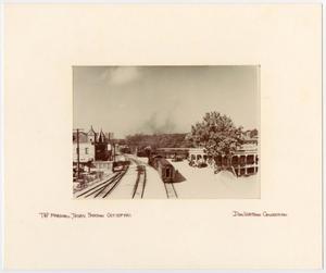 Primary view of object titled '[Train Station in Marshall, Texas]'.