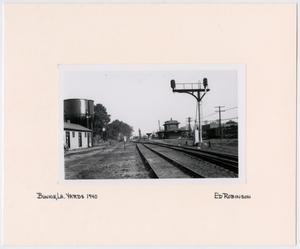 Primary view of object titled '[Train Yards in Bunkie, Louisiana]'.