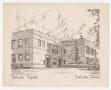 Primary view of [Pen and Ink Drawing of the Salado Schools Building]
