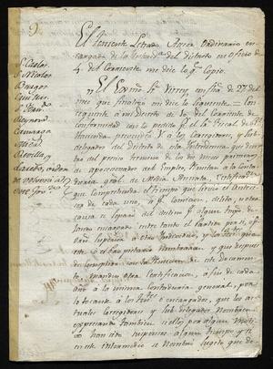 Primary view of object titled '[Request for Accounts from Manuel de Iturbe]'.