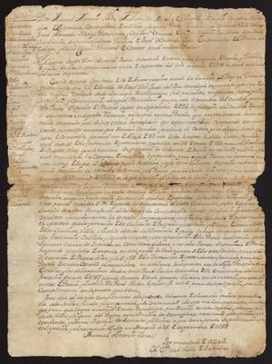 Primary view of object titled '[Decree from Viceroy Manuel Antonio Flores Maldonado]'.