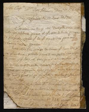 Primary view of [Letter from Juan Antonio Juangorena to José Ramón Díaz de Bustamente, June 16, 1811]
