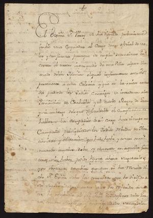 Primary view of [Letter from Vicente González de Santianés to Captain Tomás Sánchez, September, 24, 1775]