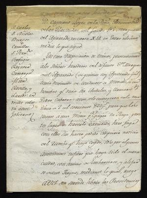 Primary view of [Letter from Cayetano López de la Peña and the Governor, March 4, 1809]