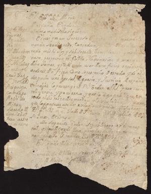 Primary view of object titled '[Announcement from Ramón de Castro]'.