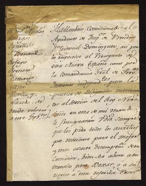 Primary view of object titled '[Request from Manuel de Iturbe to Spanish Officials]'.