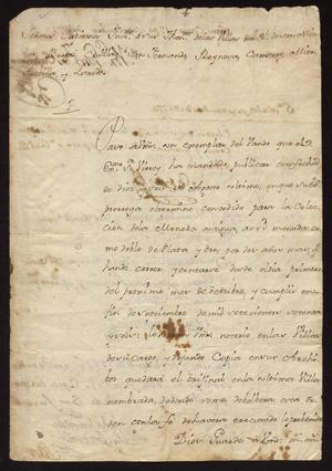 Primary view of [Decree Sent from Governor Vicente González to Spanish Captains]