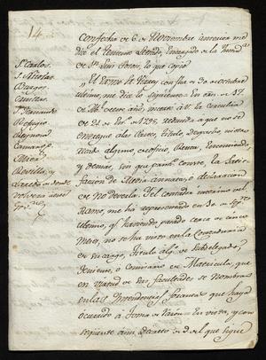Primary view of object titled '[Official Message from Governor Manuel de Iturbe]'.