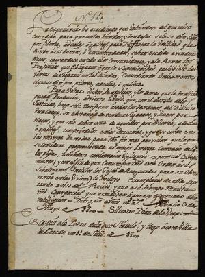Primary view of object titled '[Copy of a Letter from Silvestre Diaz de la Vega to Citizens]'.