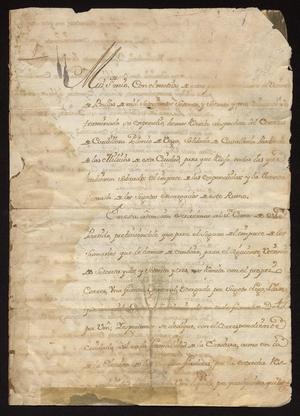 Primary view of object titled '[Correspondence from Francisco Sales Carillo to Tomás Sánchez]'.