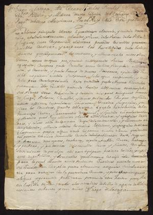 Primary view of [Decree from Governor Diego de Lasaga]