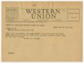 Letter: [Telegram from Victor J. Nelson to James Beall, November 17, 1942]