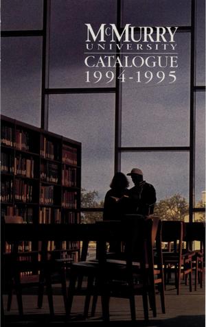 Primary view of object titled 'Bulletin of McMurry University, 1994-1995'.