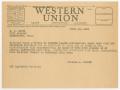 Primary view of [Telegram from Charles A. Prince to R. C. Hoppe, April 13, 1942]
