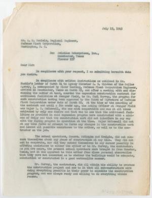 Primary view of object titled '[Letter from William C. McKenna to A. H. Daniels, July 15, 1943]'.