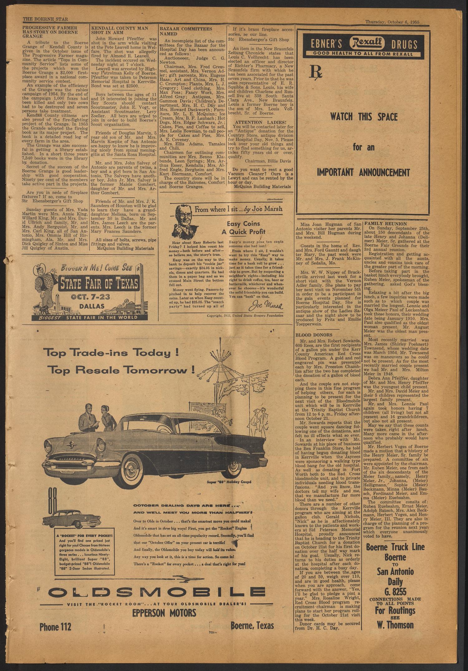 The Boerne Star (Boerne, Tex.), Vol. 50, No. 43, Ed. 1 Thursday, October 6, 1955
                                                
                                                    [Sequence #]: 7 of 10
                                                