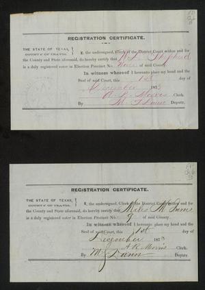 Primary view of object titled 'Travis County Election Records: Election Returns 1873 Precinct 9'.