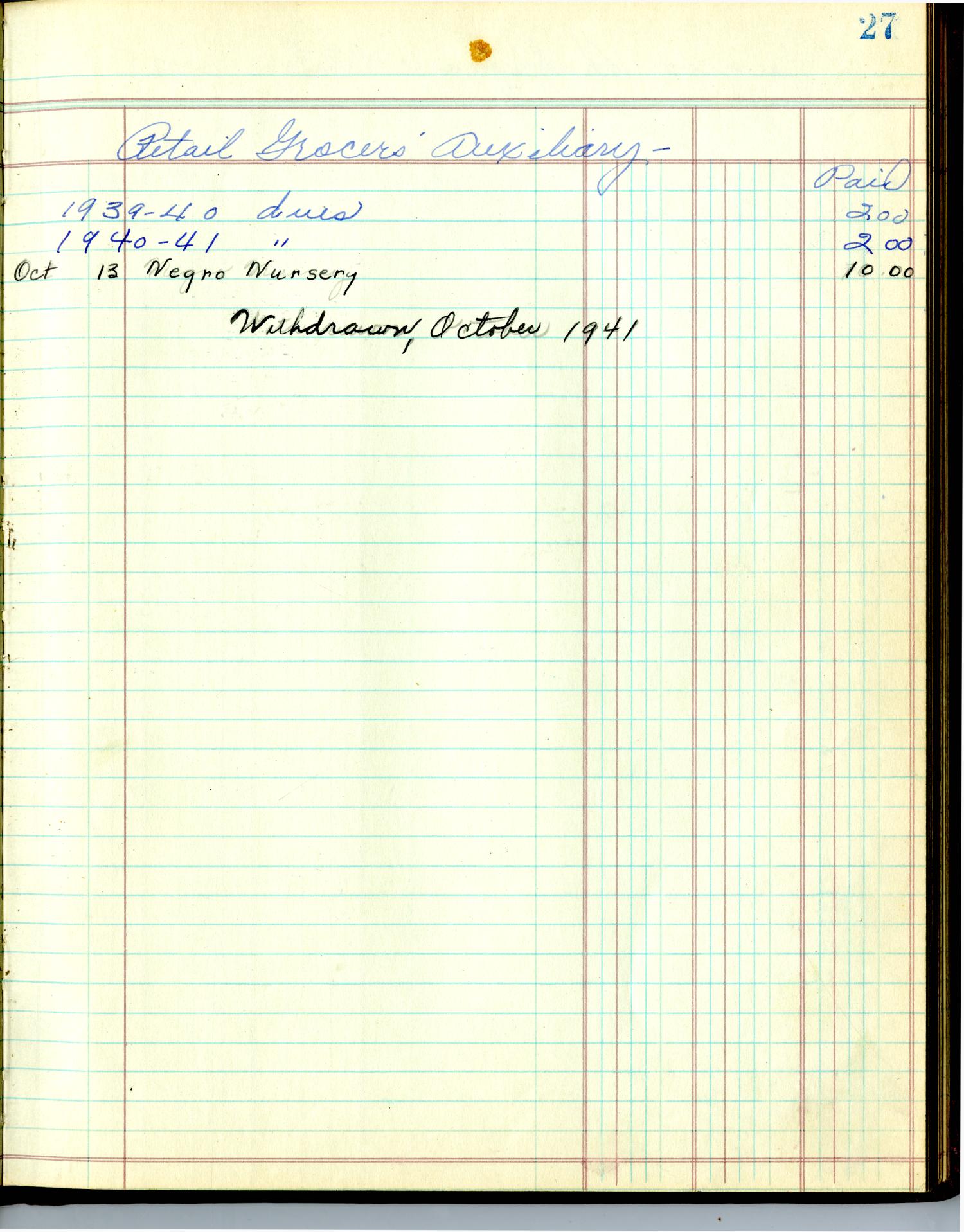 [Abilene City Federation of Clubs Account Book: 1937-1954]
                                                
                                                    [Sequence #]: 31 of 96
                                                