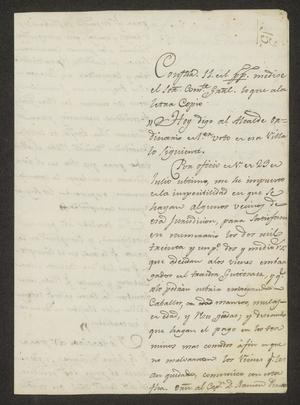 Primary view of object titled '[Message from Ramón Perea to José María Tovar, November 3, 1815]'.