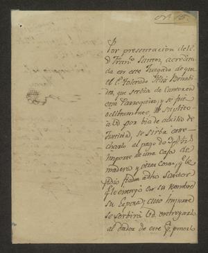 Primary view of object titled '[Letter from José Gregario de Ibarra to the Laredo Alcalde, February 21, 1826]'.