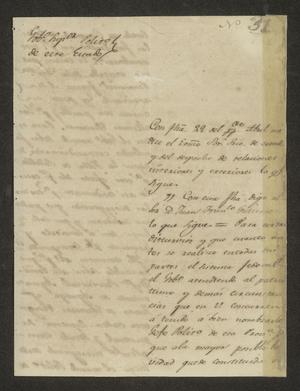Primary view of [Letter from Lucas Fernández to the Laredo Ayuntamiento, May 11, 1824]