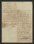 Primary view of [Letter from José Lázaro Benavides to the Mayor, October 12, 1822]