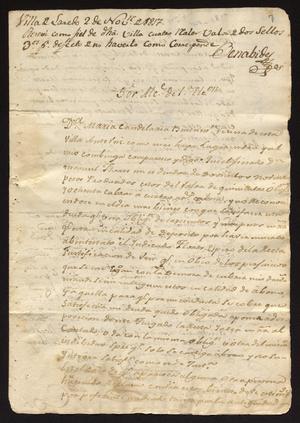 Primary view of object titled '[Messages from María Condelaria and Juan Echeandía to the Alcalde]'.