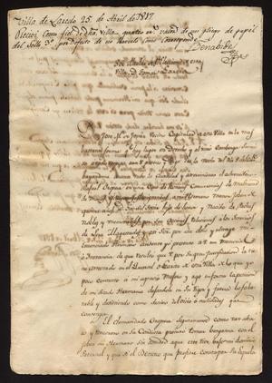 Primary view of object titled '[Correspondence between José María Tovar and Tomás García Davila]'.