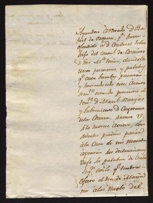 Primary view of object titled '[Correspondence between Tomás García and Juan José Llanos]'.
