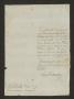 Thumbnail image of item number 1 in: '[Two Letters from the Governor of Tamaulipas to the Laredo Alcalde, January 27, 1823]'.