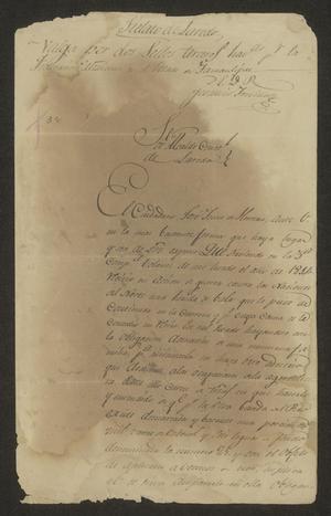 Primary view of [Letter from José Jesús de Herrera to the Laredo Alcalde, August 22, 1825]