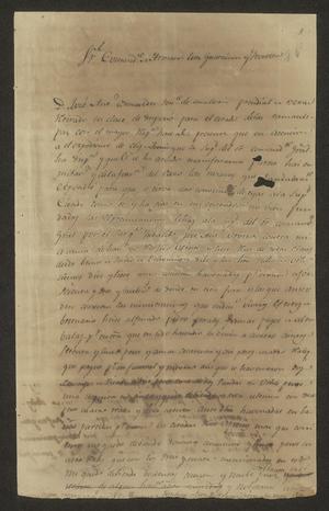 Primary view of object titled '[Letter from José Antonio Benavides to the Military Commander, February 14, 1825]'.