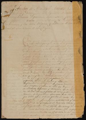 Primary view of object titled '[Message from Ramón Perea Concerning Administrators]'.