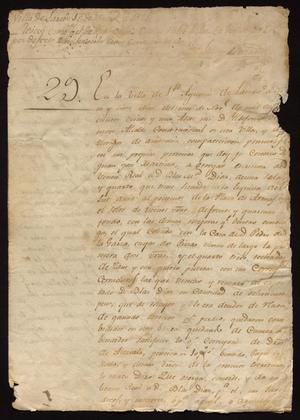 Primary view of object titled '[Statement from Ildefonso Ramón]'.