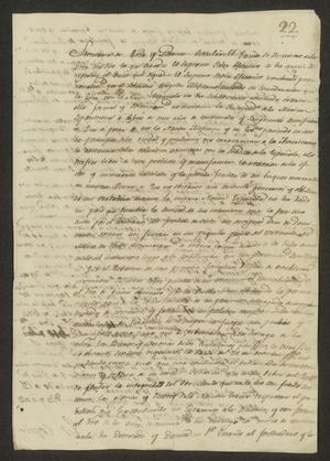 Primary view of object titled '[Copy of a Decree from the Minister of War]'.