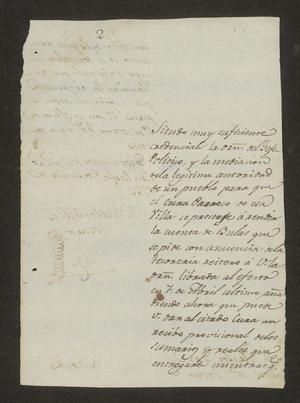 Primary view of object titled '[Letter from José Manuel de Zozaia to José María Tovar, June 5, 1823]'.