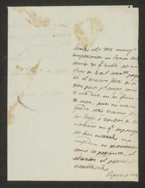 Primary view of [Letter from Alejandro Treviño to the Laredo Alcalde, December 12, 1826]