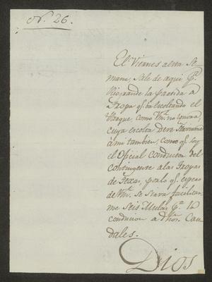 Primary view of [Request from Mariano Rodríguez to the Laredo Alcalde, October 17, 1826]