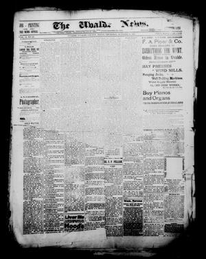 Primary view of object titled 'The Uvalde News. (Uvalde, Tex.), Vol. 13, No. 23, Ed. 1 Thursday, October 20, 1898'.