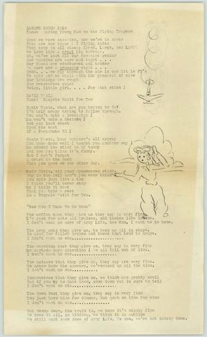 Primary view of object titled '[WASP Song Lyrics #2]'.