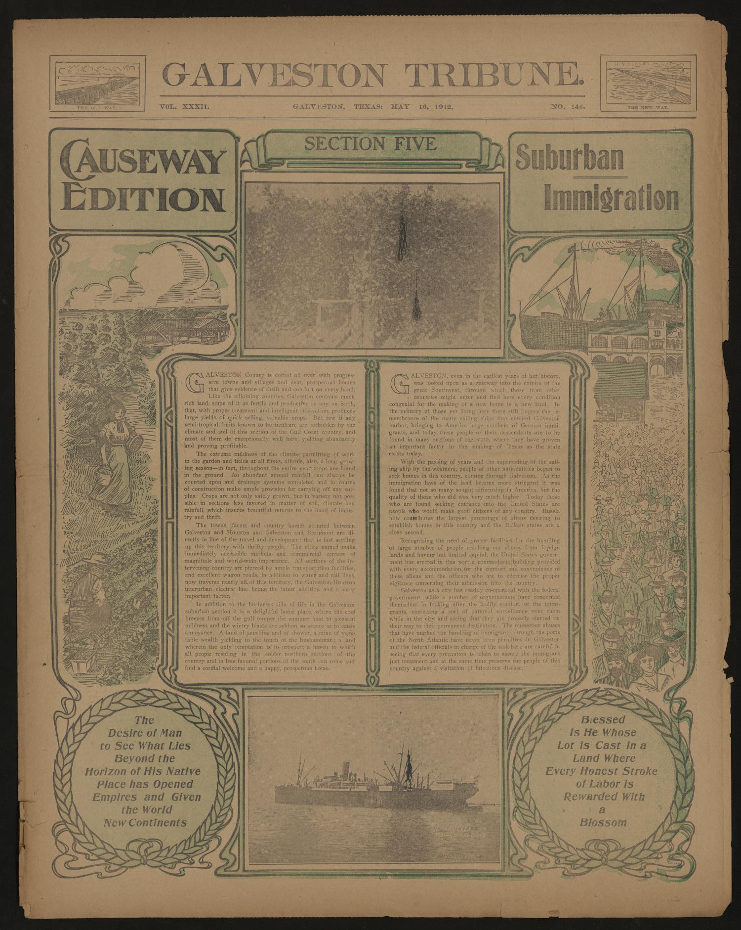 Galveston Tribune. (Galveston, Tex.), Vol. 32, No. 148, Ed. 1 Thursday, May 16, 1912
                                                
                                                    [Sequence #]: 35 of 85
                                                