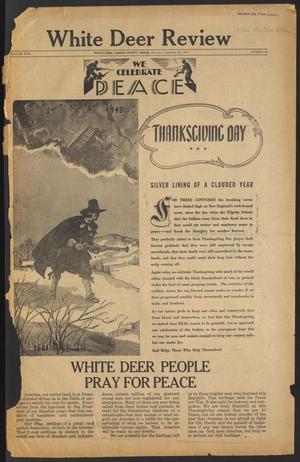 Primary view of object titled 'White Deer Review (White Deer, Tex.), Vol. 17, No. 40, Ed. 1 Thursday, November 28, 1940'.