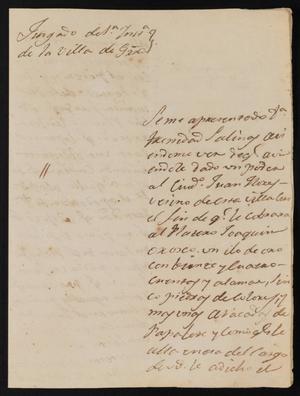 Primary view of object titled '[Letter from José San Miguel to the Laredo Justice of the Peace, June 19, 1838]'.