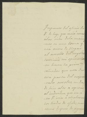 Primary view of [Letter from José Guadalupe de Samano to the Laredo Alcalde, April 21, 1833]